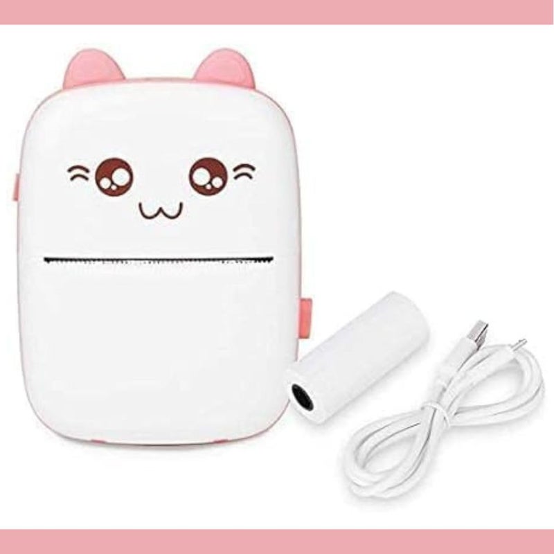 Anaha Aanha - Mini Printer, Wireless Bluetooth Mobile Printer, Thermal Printer for Picture Photo Label Memo with USB Cable for Study/Android/iOS Smartphone - Pink | Kids Printer - Image 5