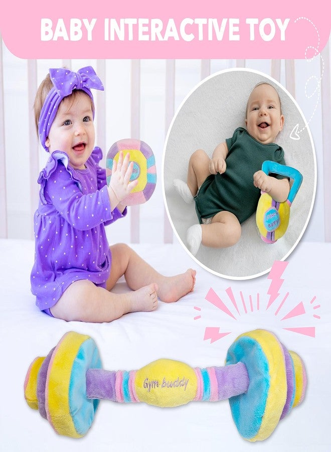 Skywin Baby Weights Plush Toy Set - Cute Baby Dumbbell, Kettlebell, Barbell, and Medicine Ball, Toys for Infants, Christmas Gift, Birthday Surprise, Easter or Holiday Present Idea 2025 (Purple) - Image 3