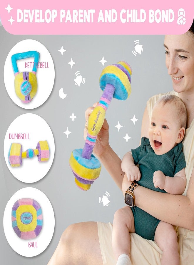 Skywin Baby Weights Plush Toy Set - Cute Baby Dumbbell, Kettlebell, Barbell, and Medicine Ball, Toys for Infants, Christmas Gift, Birthday Surprise, Easter or Holiday Present Idea 2025 (Purple) - Image 5
