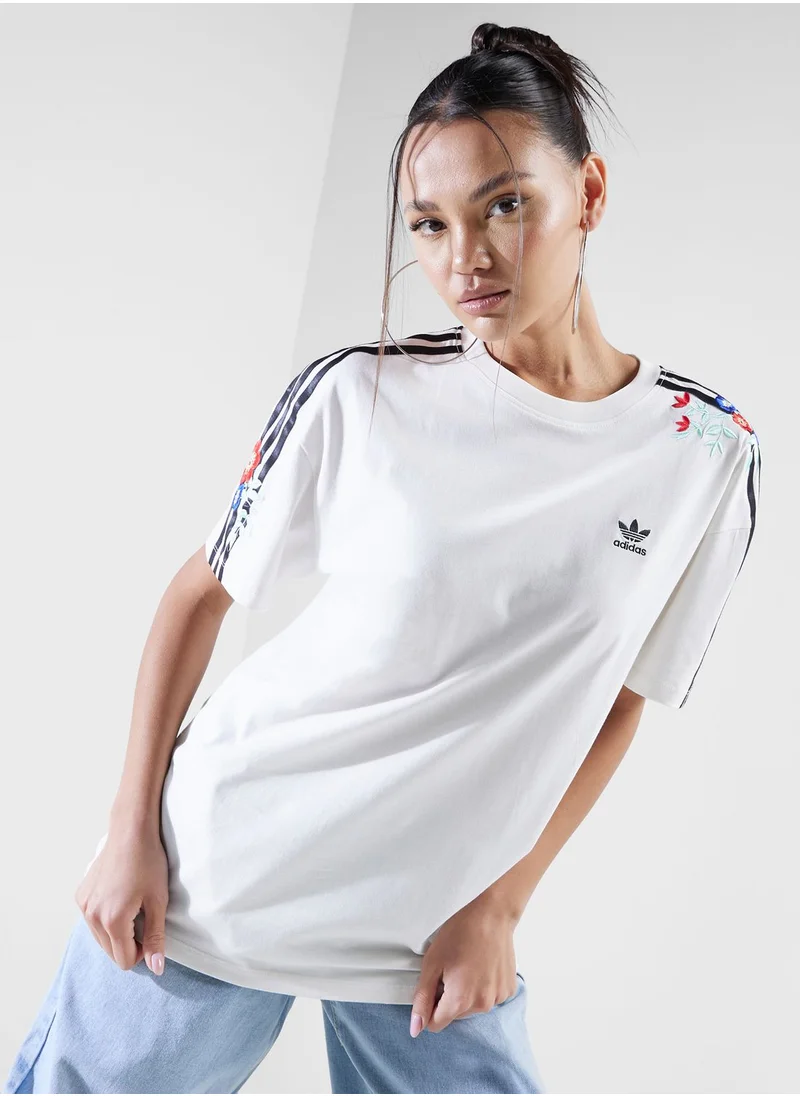 adidas Originals Floral Loose T-Shirt
