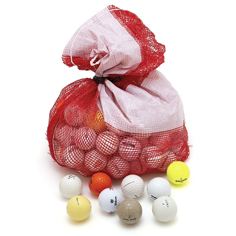 Bastex 50 Recycled Golf Balls for Men - Hit-Away Bulk Used Golf Balls - Ideal for Practice & Range Sessions - Mixed Variety Shag Balls in Mesh Carry Bag - Image 1
