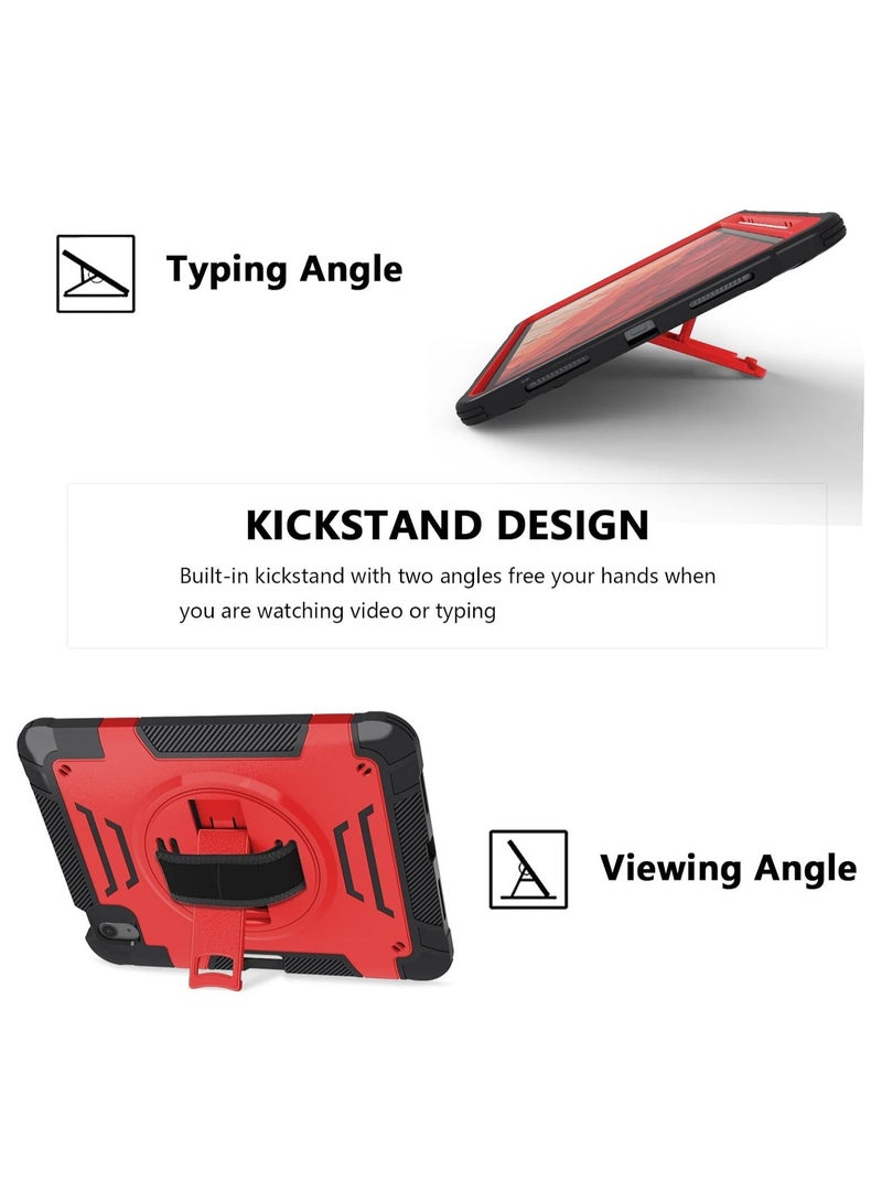 general Case Compatible with IPad Air 11 Inch 2024 (6th Gen),with 360 Degree Rotating Stand and Pen Slot,Shockproof and Drop-proof Silicone Case with Shoulder Strap - Image 4