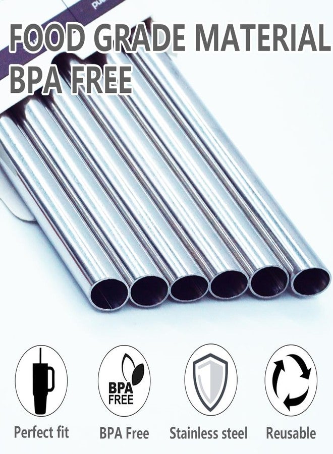 Dreamfocus Reusable Metal Straws Replacement Stainless Steel for Hydro Flask Travel Tumbler 40 oz 6-Pack - Image 4