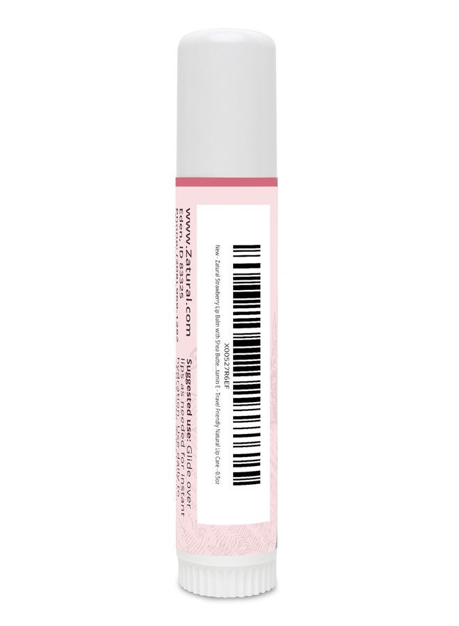 Zatural Strawberry Lip Balm with Shea Butter, Jojoba Oil, Lysine Large 0.5oz - Plant-Based Moisture with Rosehip and Vitamin E - Travel Friendly Natural Lip Care - 0.5oz - Image 2