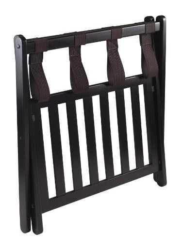 PAUL SONS PAUL SONS Luggage Rack Foldable Suitcase Stand with Storage Shelf for Guest Room Bedroom Hotel HeavyDuty Black  - Image 2