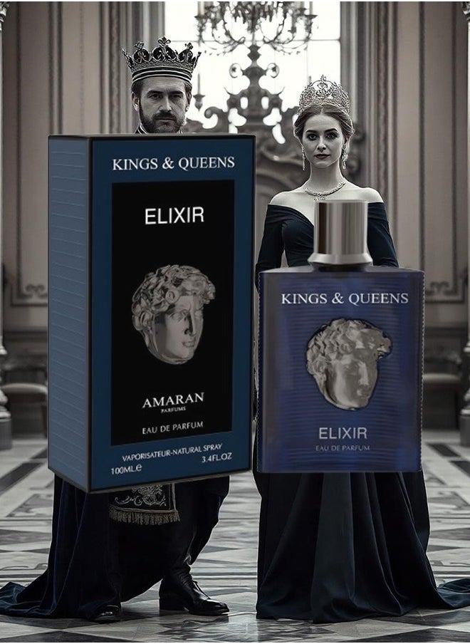 AMARAN 8 Pieces Kings And Queens Elixir Perfume For Unisex 100ml EDP  - Image 2