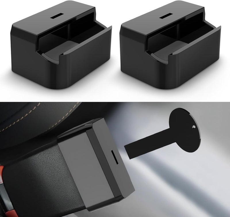 Car seat belt lock protective cover (2 pcs) Universal adjustment Anti-accidental opening Child safety protective cover - Image 3