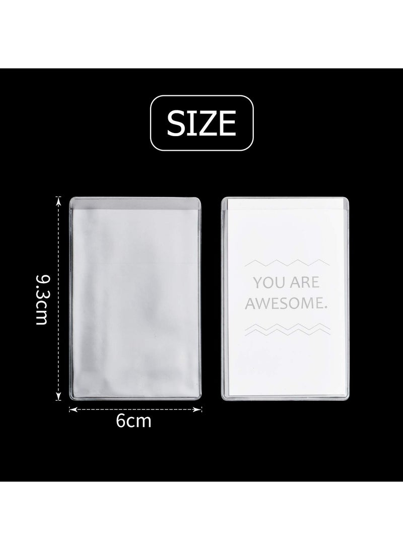 phomemo Transparent Credit Card Sleeves,20pcs Credit Card Holder Sleeve Clear Waterproof Credit Card Protector Plastic Card Holder Inserts for Insurance License ID Business Social Insurance Card  - Image 2
