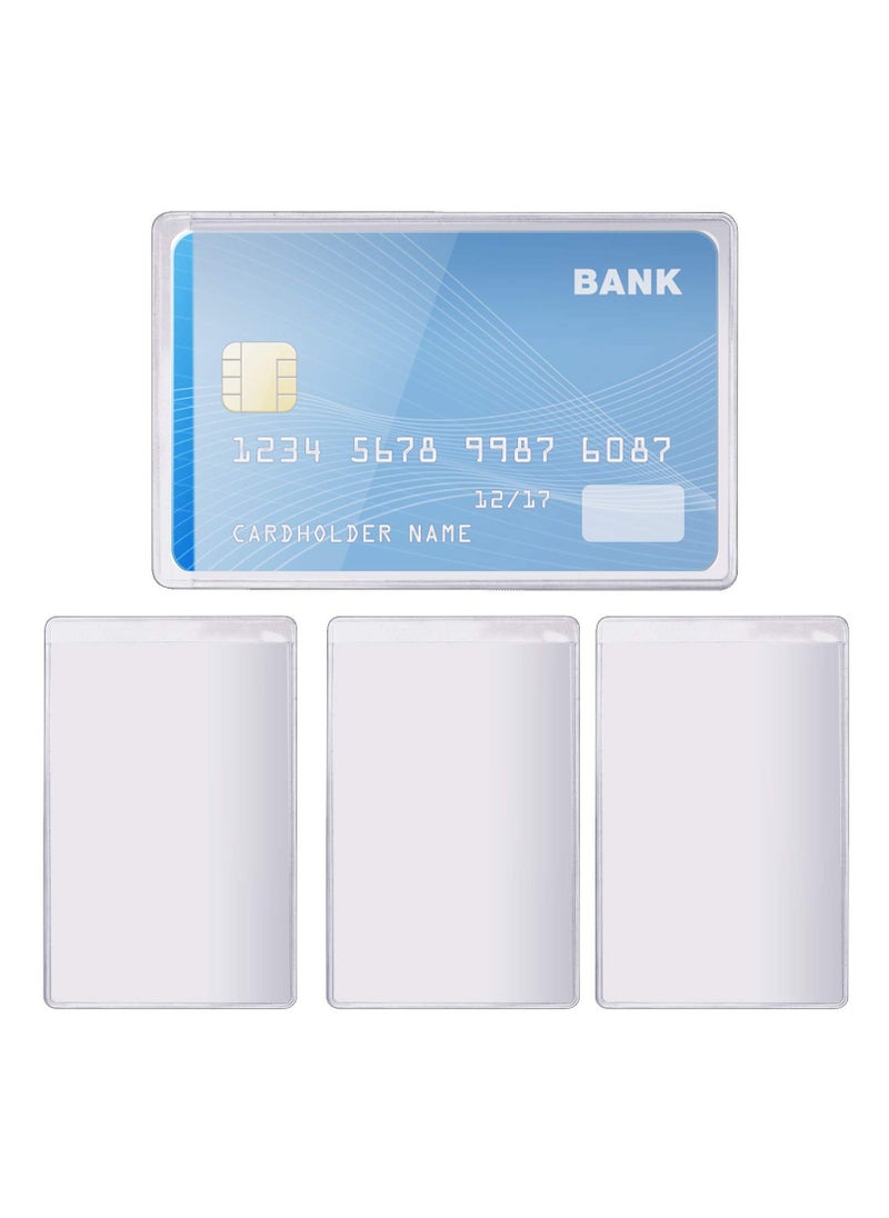 phomemo Transparent Credit Card Sleeves,20pcs Credit Card Holder Sleeve Clear Waterproof Credit Card Protector Plastic Card Holder Inserts for Insurance License ID Business Social Insurance Card  - Image 1