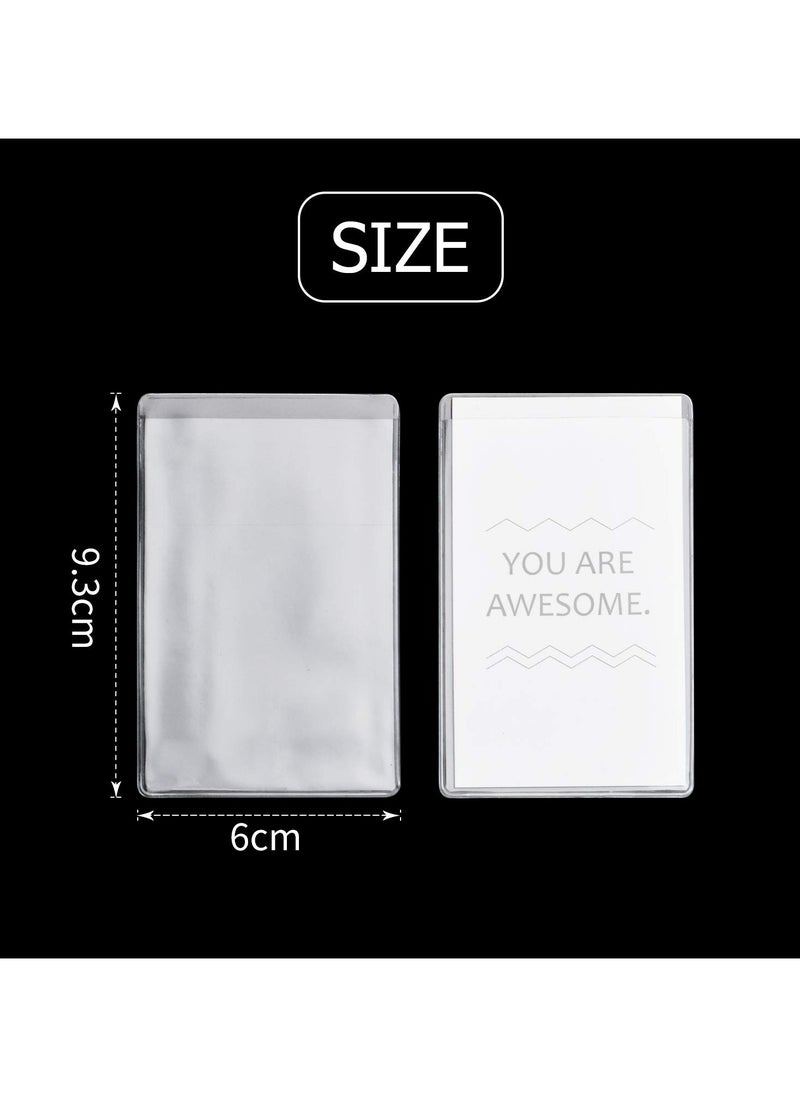 phomemo Transparent Credit Card Sleeves,20pcs Credit Card Holder Sleeve Clear Waterproof Credit Card Protector Plastic Card Holder Inserts for Insurance License ID Business Social Insurance Card  - Image 2