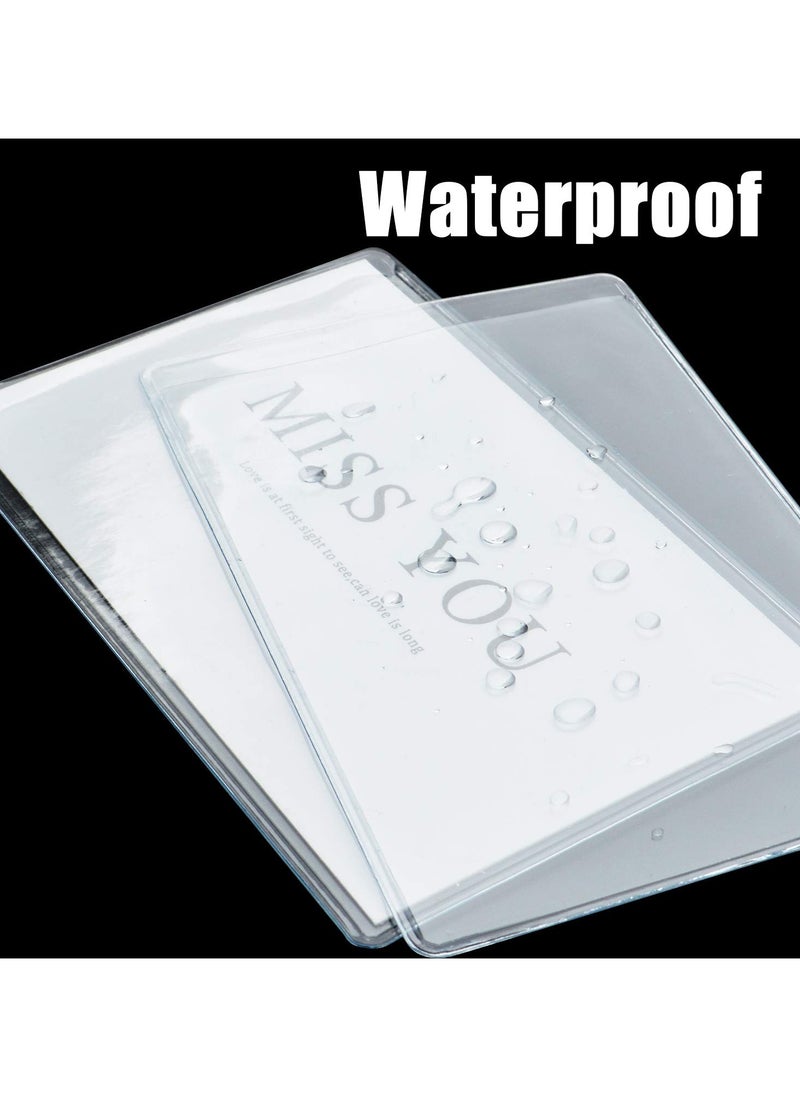 phomemo Transparent Credit Card Sleeves,20pcs Credit Card Holder Sleeve Clear Waterproof Credit Card Protector Plastic Card Holder Inserts for Insurance License ID Business Social Insurance Card  - Image 5