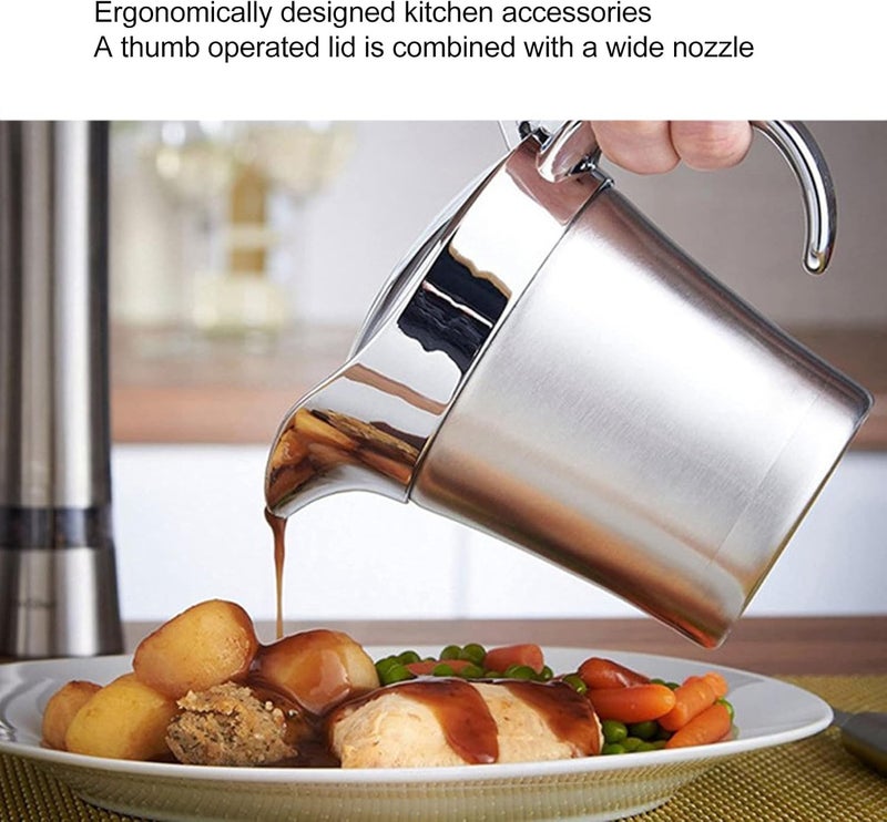 Comfort grip 750ML Gravy Boat with Lid, Double Walled Insulated Sauce Jug 304 Stainless Steel Steak Sauce Pot for Steak Gravy Cream Salad Dressing Full village delivery cover Integrated practical design Multi-price design picks Condition adaptive build Budget friendly premium quality Modern warehouse management Remote village delivery cover Individual group scene compatible Field test upgraded craftsmanship Tiered purchase options Gulf approved global quality Certified stocked merchandise Neat shape Main road full logistics cover Economical varied sizing picks Field tested quality Advanced minimal build UV resistant Local & cross border ship compatible Varied available picks Ready post purchase fulfill Repeated use resistant selected material Local available supply Moisture proof - Image 5