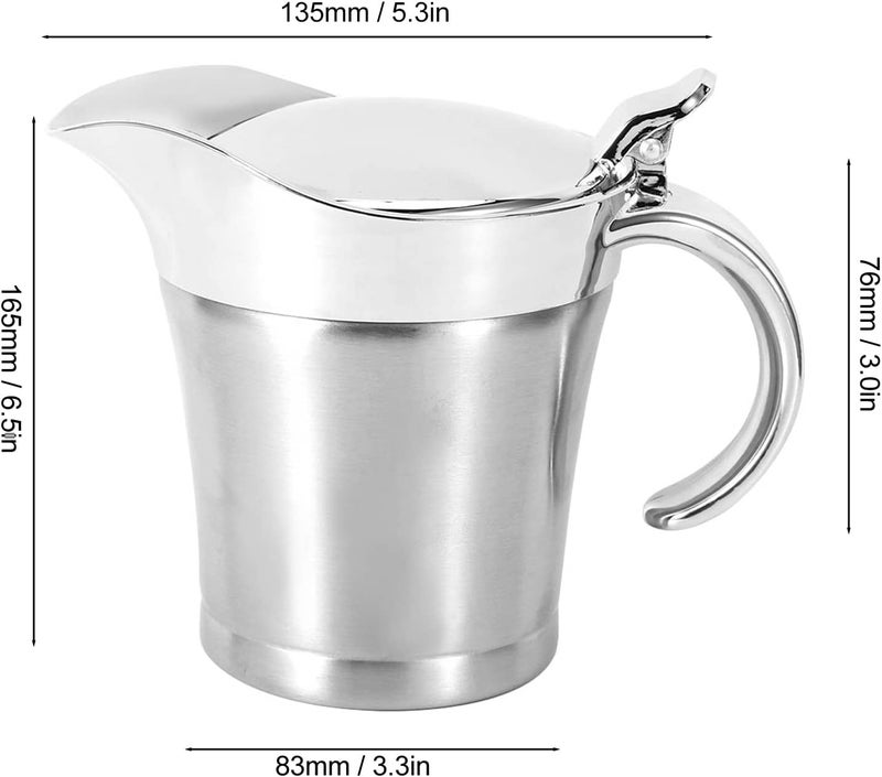 Comfort grip 750ML Gravy Boat with Lid, Double Walled Insulated Sauce Jug 304 Stainless Steel Steak Sauce Pot for Steak Gravy Cream Salad Dressing Full village delivery cover Integrated practical design Multi-price design picks Condition adaptive build Budget friendly premium quality Modern warehouse management Remote village delivery cover Individual group scene compatible Field test upgraded craftsmanship Tiered purchase options Gulf approved global quality Certified stocked merchandise Neat shape Main road full logistics cover Economical varied sizing picks Field tested quality Advanced minimal build UV resistant Local & cross border ship compatible Varied available picks Ready post purchase fulfill Repeated use resistant selected material Local available supply Moisture proof - Image 2