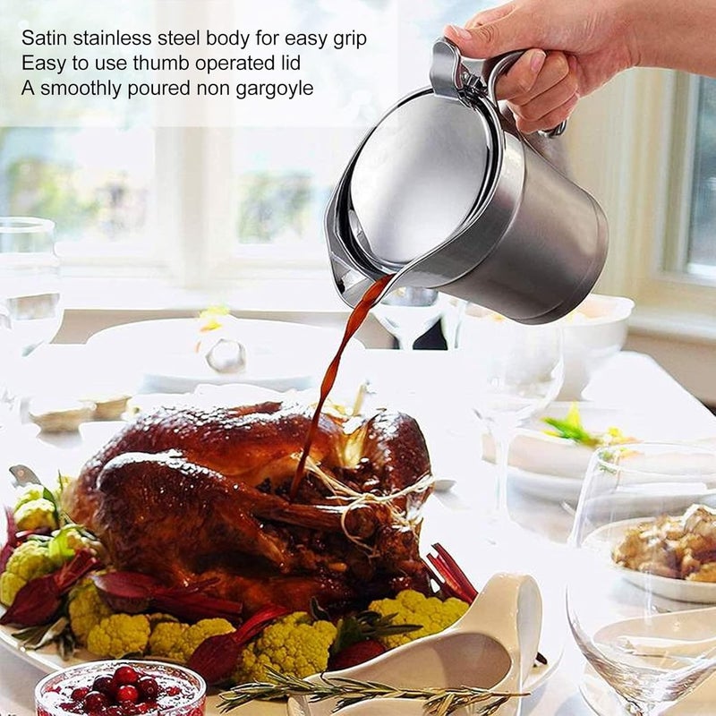 Comfort grip 750ML Gravy Boat with Lid, Double Walled Insulated Sauce Jug 304 Stainless Steel Steak Sauce Pot for Steak Gravy Cream Salad Dressing Full village delivery cover Integrated practical design Multi-price design picks Condition adaptive build Budget friendly premium quality Modern warehouse management Remote village delivery cover Individual group scene compatible Field test upgraded craftsmanship Tiered purchase options Gulf approved global quality Certified stocked merchandise Neat shape Main road full logistics cover Economical varied sizing picks Field tested quality Advanced minimal build UV resistant Local & cross border ship compatible Varied available picks Ready post purchase fulfill Repeated use resistant selected material Local available supply Moisture proof - Image 3