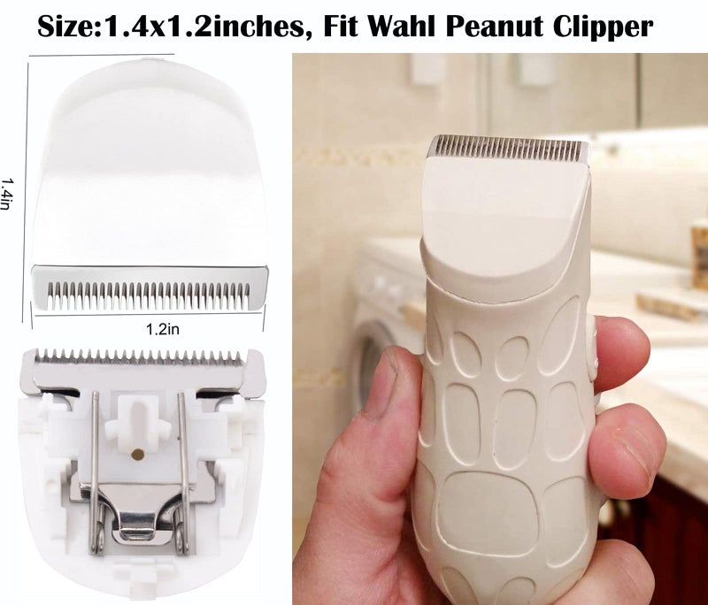 Sodaer 2 Pack Professional Peanut Clipper/Trimmer Snap On Replacement Blades #2068-300 - Compatible with Wahl Peanut Hair Clipper/Trimmer, White - Image 2