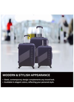 GIORDANO GIORDANO Logo Series Carry-On Small Cabin Suitcase Navy Blue, ABS Hard Shell Lightweight Durable 4 Wheels Luggage Trolley Bag 20" With Secure 3 Digit Number Lock.  - Image 2