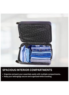 GIORDANO GIORDANO Logo Series Carry-On Small Cabin Suitcase Navy Blue, ABS Hard Shell Lightweight Durable 4 Wheels Luggage Trolley Bag 20" With Secure 3 Digit Number Lock.  - Image 4