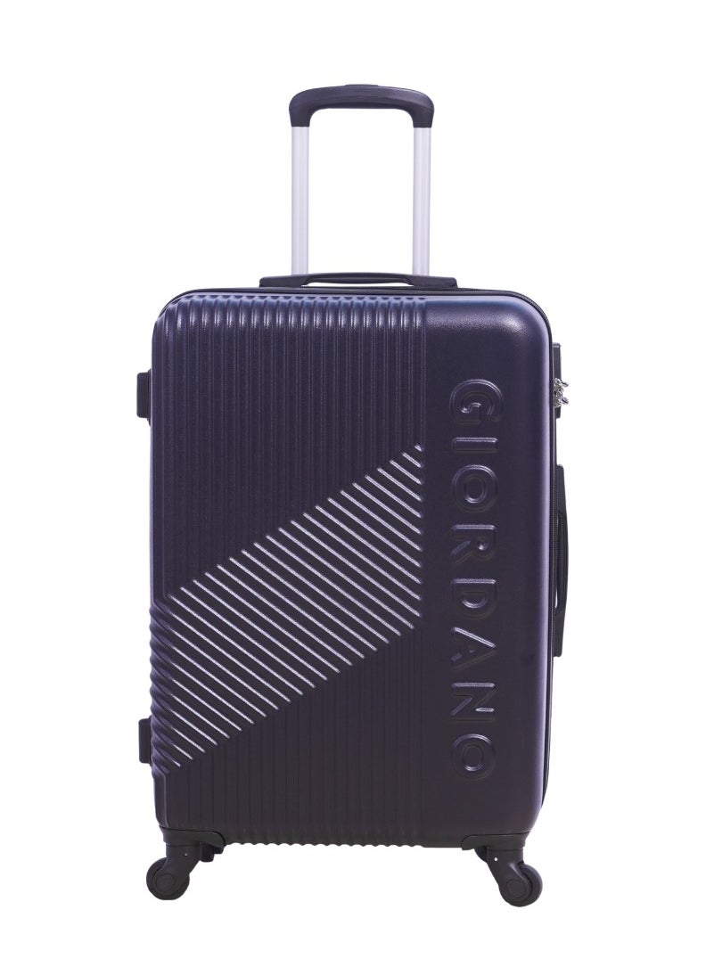 GIORDANO - GIORDANO Logo Series Carry-On Small Cabin Suitcase Navy Blue, ABS Hard Shell Lightweight Durable 4 Wheels Luggage Trolley Bag 20" With Secure 3 Digit Number Lock. - Image 1