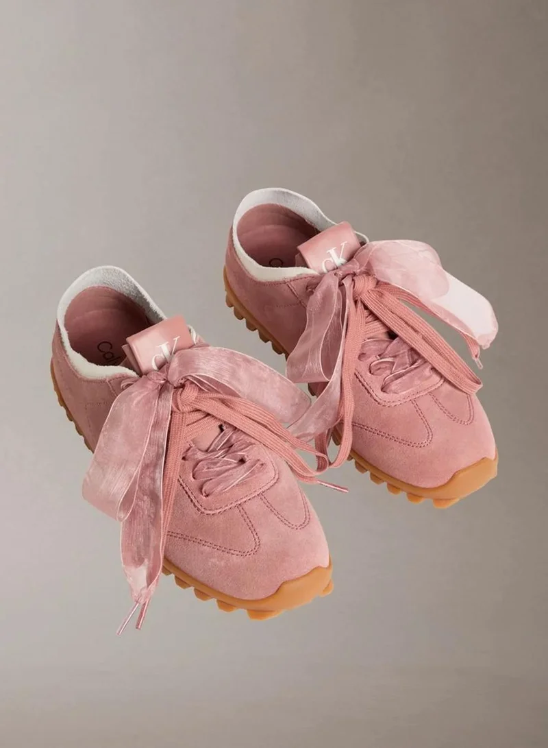 Calvin Klein Blush Murcia - Suede Organza Runner Trainers for Women | Best Price UAE