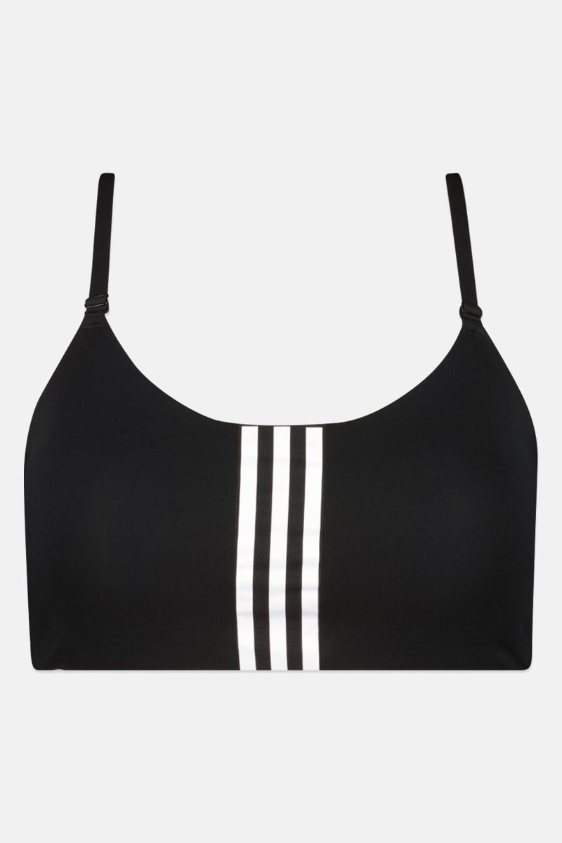 Adidas Women Plus Size Brand Logo Padded Sports Bra, Black  - Image 2