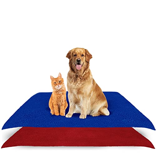AMORITE Waterproof Reusable Washable Pee Pads & Hygenic Pet Dry Sheet | Training Pads for All Pet | Size- 100 x 70 Cm Medium Combo (Color, Royal Blue + Maroon) - Image 1