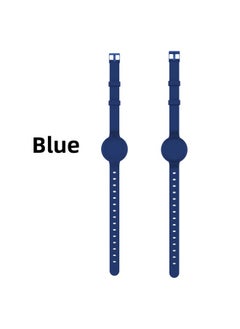 Suitable For Apple For Apple AirTag Anti-loss Device Silicone Pet Neck Solid Color Simple Long Neck Strap Anti-drop Shell-Color:Blue-Applicable Model:Q92