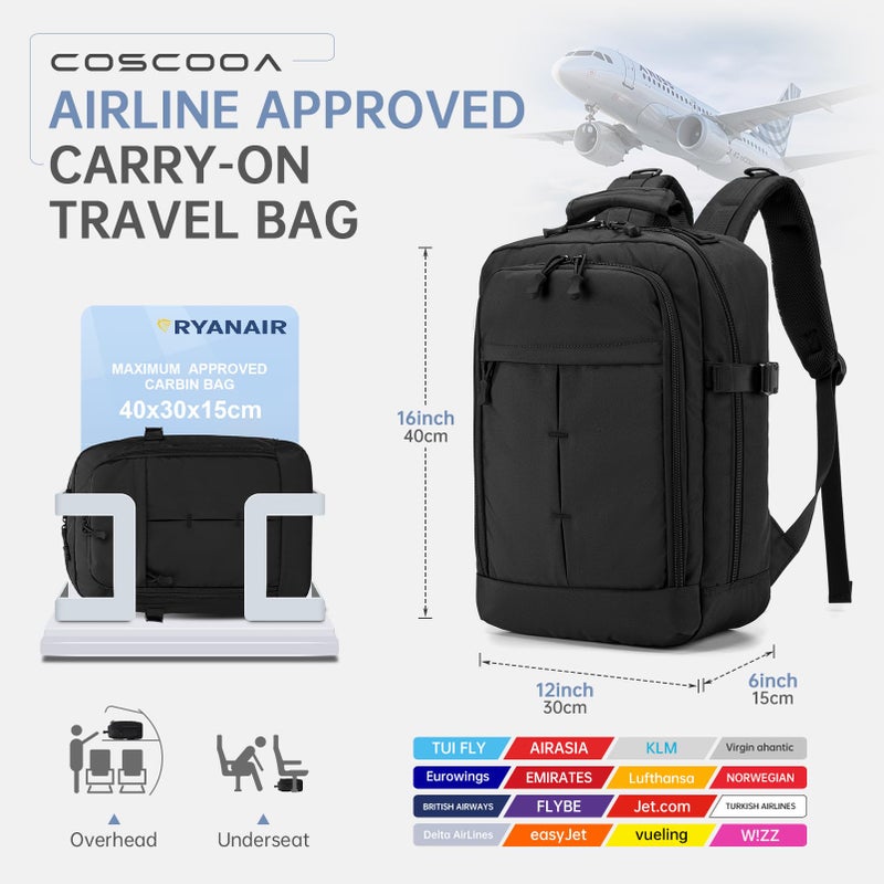 COSCOOA Small Travel Backpack 20L,Personal Item Bag 40x30x15cm,Flight Approved Underseat Travel Bag,Carry on Luggage Bag,Mochila de Viaje,Cabin Size Backpack - Image 2