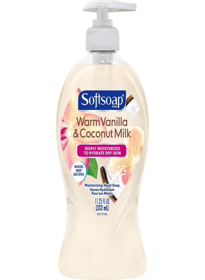 Softsoap صابون يد سائل مرطب بعمق من سوفت صاب، حليب جوز الهند الدافئ، فانيليا، 11.25 أونصة سائلة - Image 1