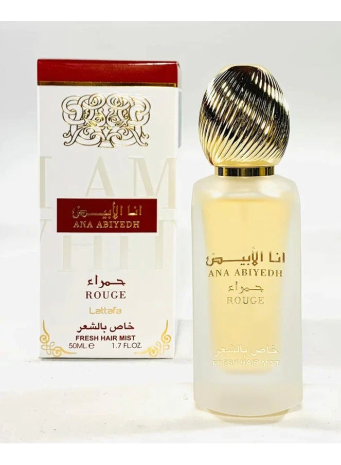 Lattafa Ana Abiyedh Rouge Fresh Hair Mist EDP 50ML - Image 2