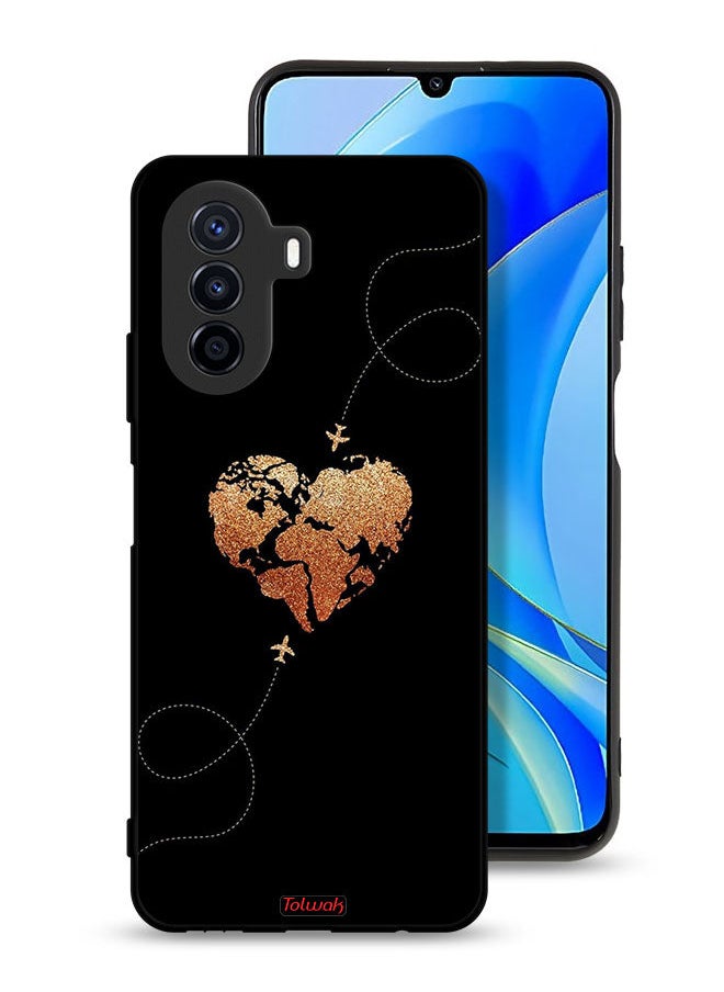 Tolwak Huawei nova Y70 Protective Case Cover Airplanes Touching Heart  - Image 1