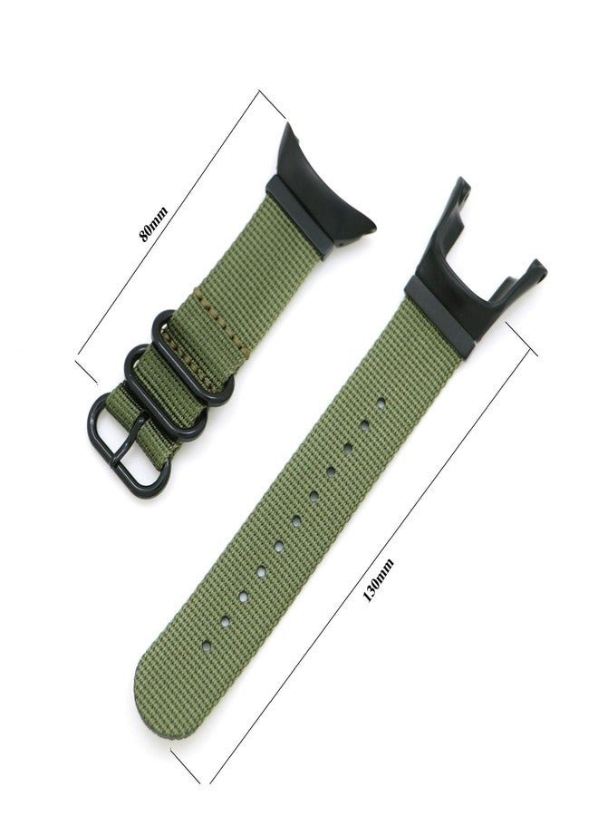 سوار معصم بديل من Demupai لساعات Ambit 3 Sport/3 Run/3 Peak، حزام نايلون بعرض 22 مم لساعات Suunto Ambit 2/2S/2R (أخضر عسكري) - Image 3