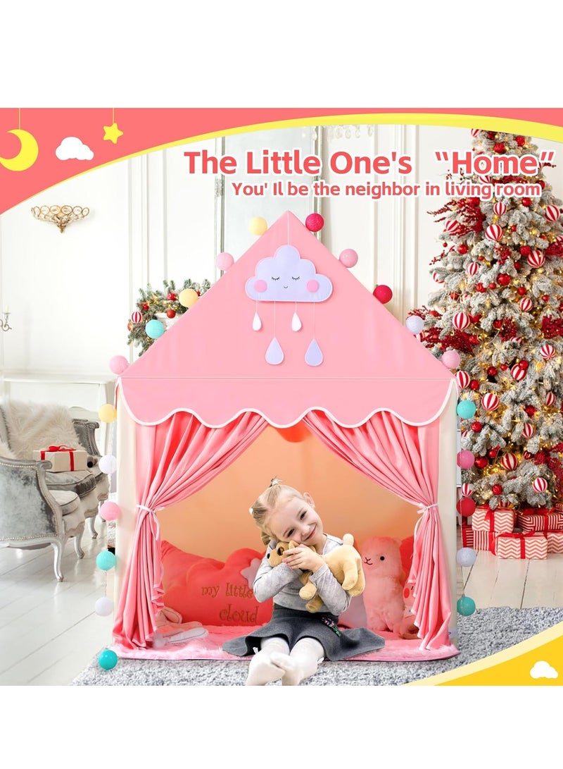 Girls Play Tents for Kids Toys, Large Fairy Kids Playhouse for Toddlers, Princess Tent, Infant Birthday Gifts for Babies, Indoor and Outdoor Play Games (Pink)  - Image 4