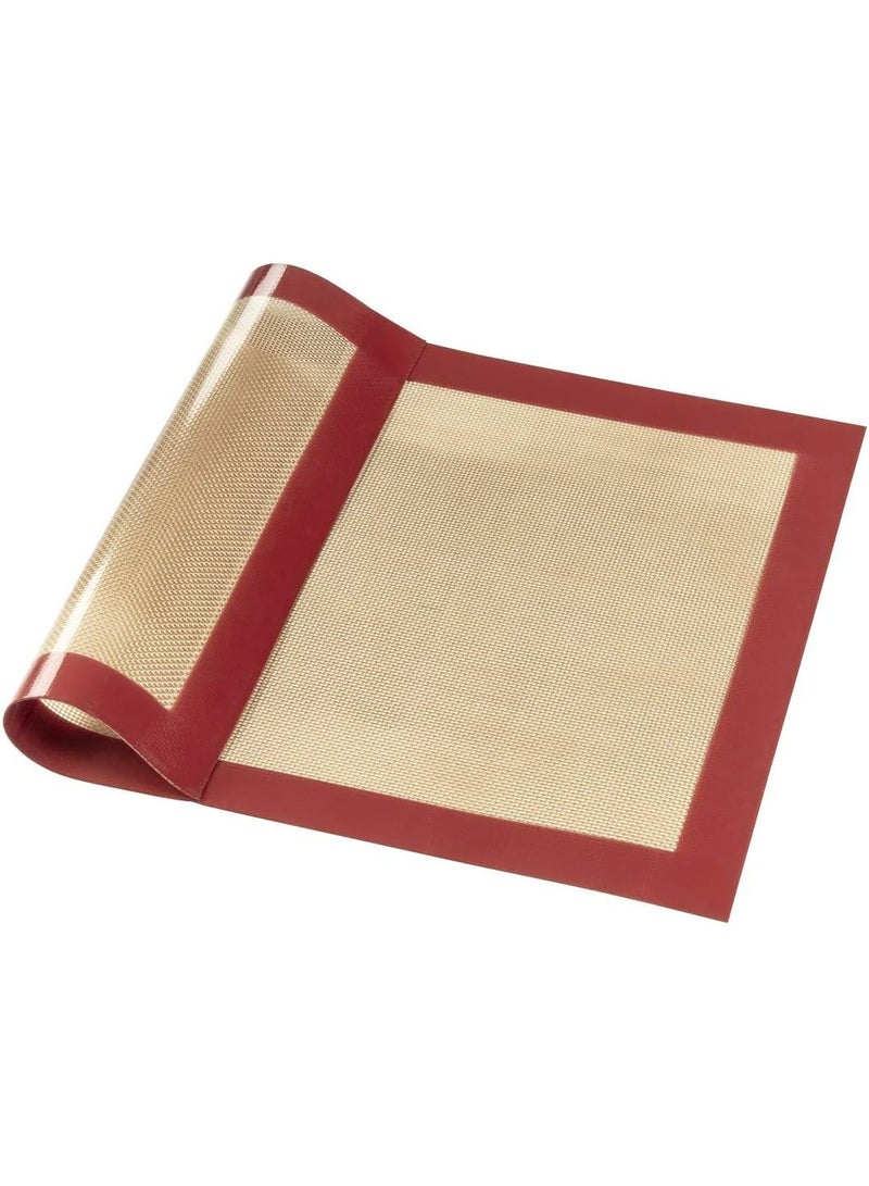 Xavax Silicone Baking Mat, Reusable Non-Stick Pastry Mat, 30 x 40 cm, Red/Brown - Image 1