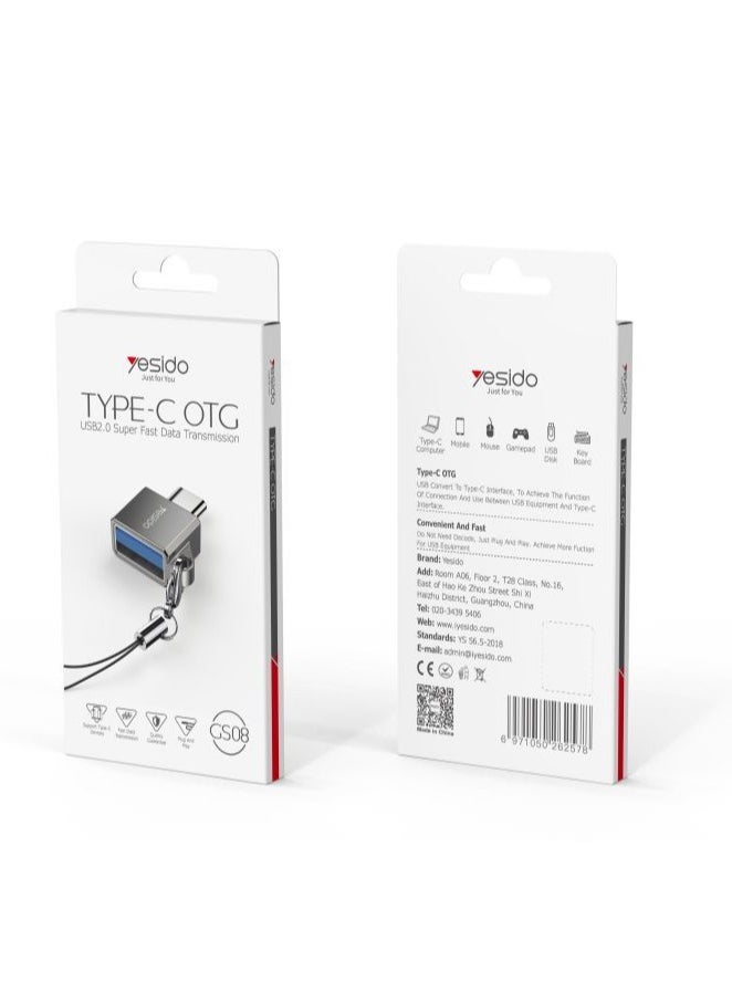 Yesido - GS08 Type-C to USB-A OTG Adapter - Image 1