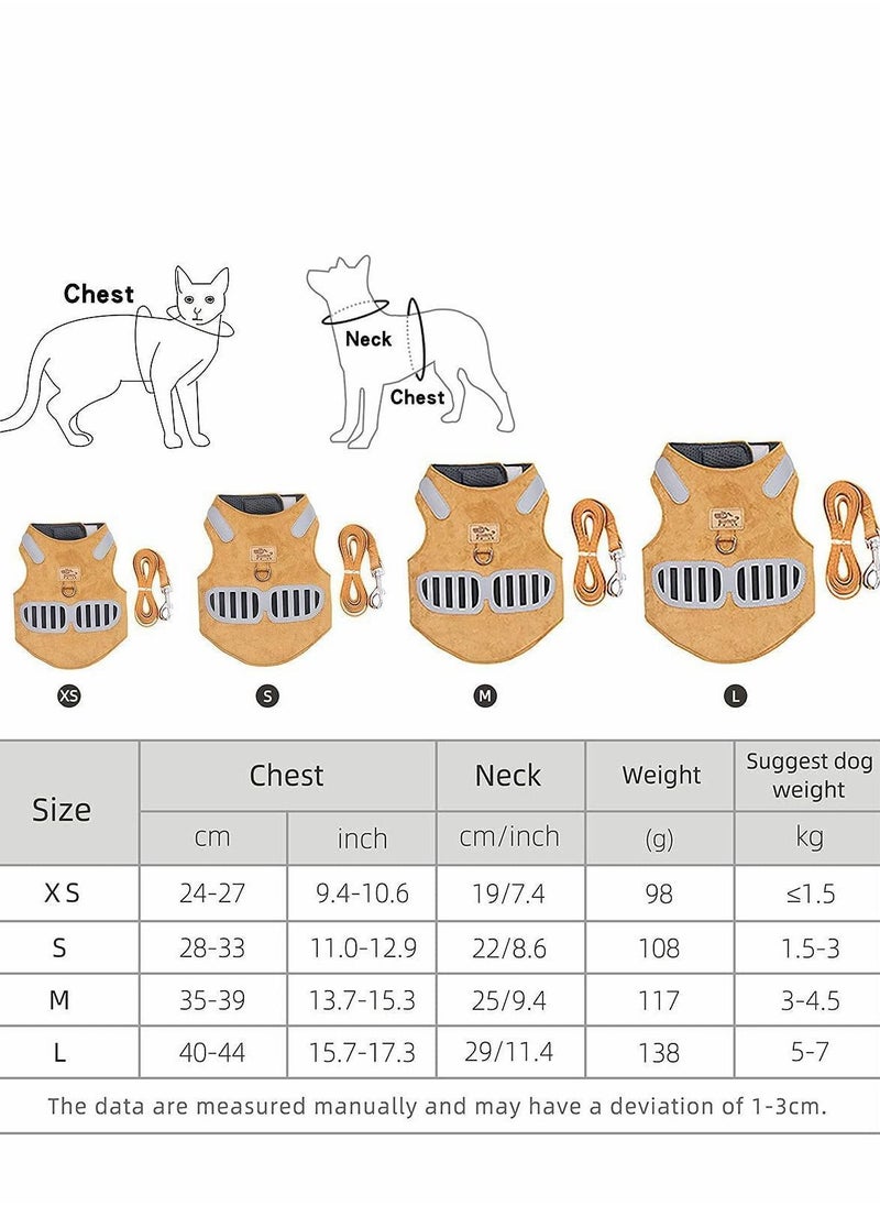 Y&D - Cat Harness and Leash for Walking, Kitten Escape Proof Harnesses, Adjustable Soft Mesh Breathable Kittens Vest Dog with Reflective Strip Cats Small Pet (Brown) - Image 1