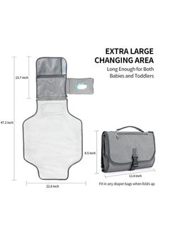Excefore Baby Changing Pad Multifunctional Newborn Bag with Wipes Pocket Waterproof Portable Travel Infant Changing Diaper Mat Compact Diaper Changing Mat Kit for Mom Dad Baby Shower Gifts  - Image 2