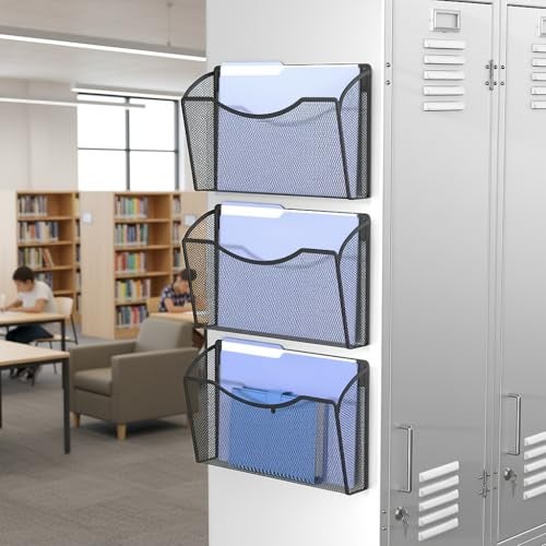 MINDEPOT Magnetic Wall File Organizer,Hanging Wall Mounted File Folder Binder Holder Mail Organizer for Office,Home and School Supplies - Image 5