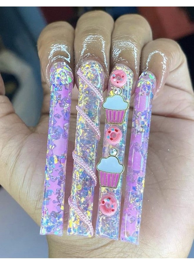 Yimart Urve Square Nail Tips - No C Curve Long Nail Tips - Yimart 600Pcs No C Curve Xxxl Square Straight False Nail Tips Half Cover Clear Natural Extra Long Fake Nails (Clear) - Image 3