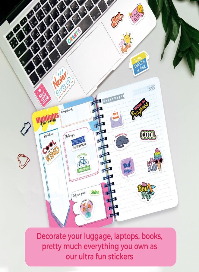 Doodle Wall Stickers Booklet with 350+ Fun,Quirky and Colourful self Adhesive Stickers | Perfect for Journal, Scrapbook, Projects and Decor (Plan Ahead)L-8.27 Inches,W-14.5 Centimeters - Image 4