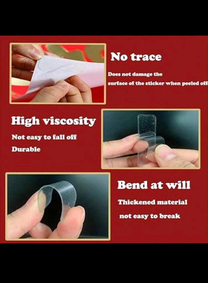 XTREME Double Sided Nano Double Sided Adhesive Tape, Multi-Purpose Reusable, Water Clear, No Residue, Heavy Duty, Strong Adhesive for Installation, Clear No Trace Tape, Removable Nano Adhesive Strips for Home Materials, Carpet, etc. Double Sided Nano  60pcs - Image 2