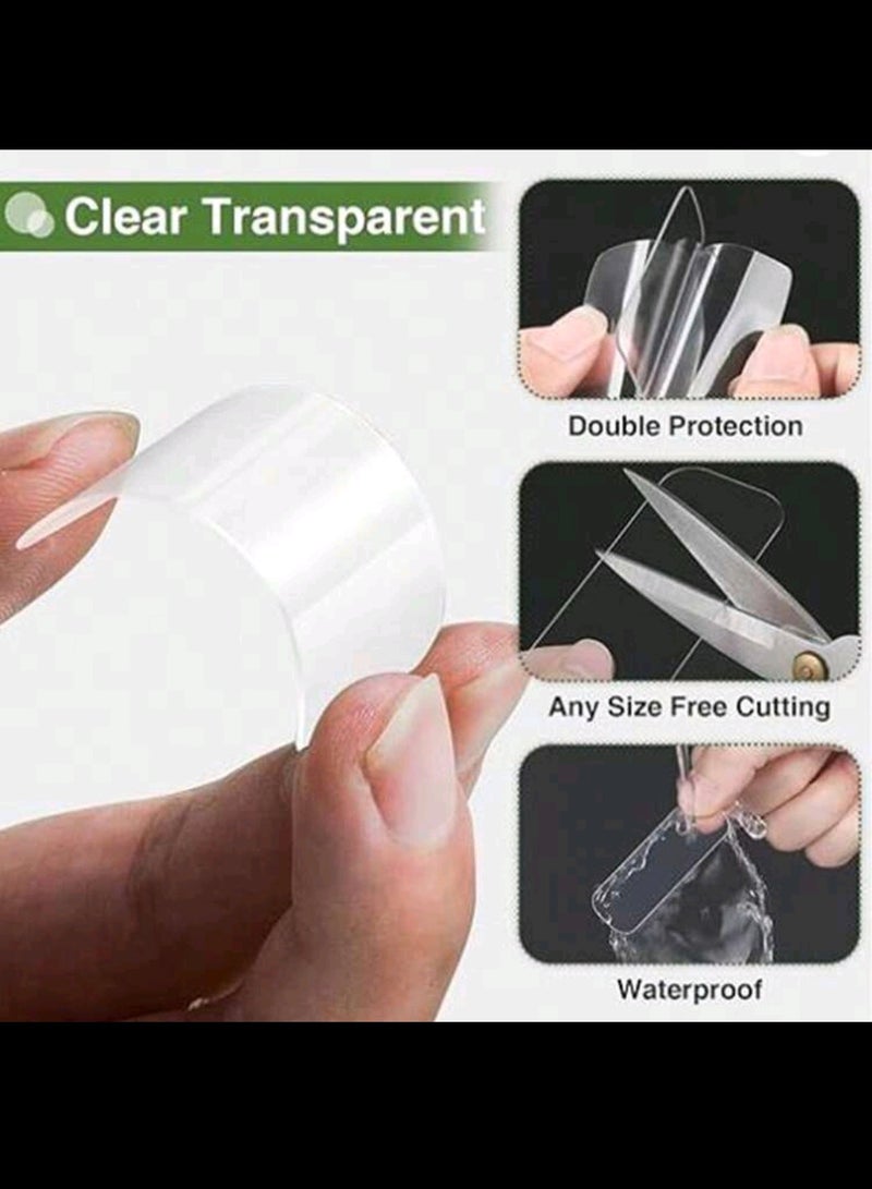 XTREME Double Sided Nano Double Sided Adhesive Tape, Multi-Purpose Reusable, Water Clear, No Residue, Heavy Duty, Strong Adhesive for Installation, Clear No Trace Tape, Removable Nano Adhesive Strips for Home Materials, Carpet, etc. Double Sided Nano  60pcs - Image 4