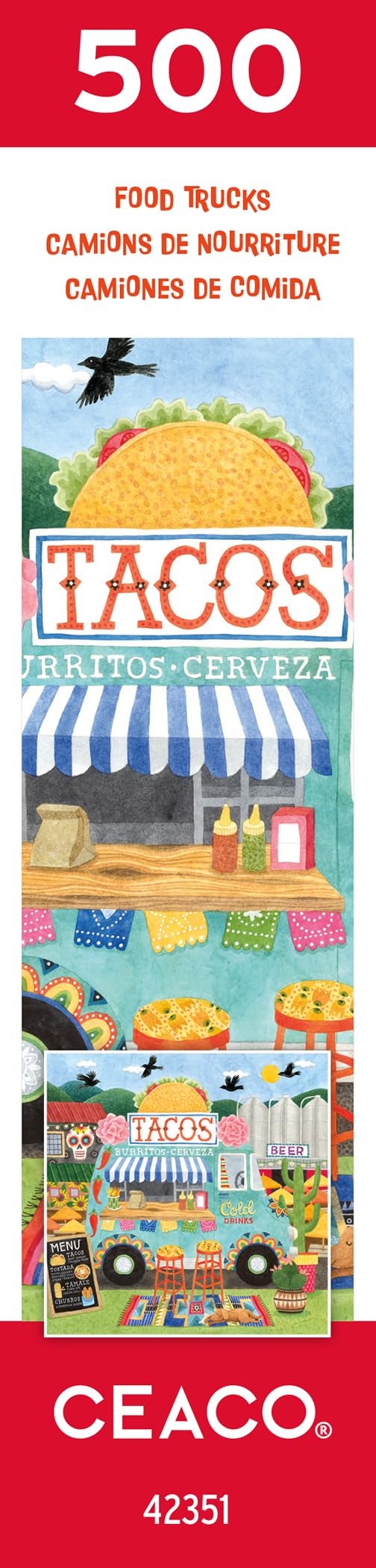 Ceaco - Food Trucks - Taco Truck - 500 Piece Jigsaw Puzzle - Image 5