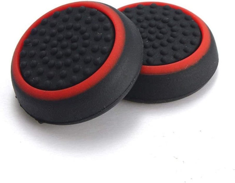 LightFairy 2 PCS Thumb Stick Grips Cover Thumbstick Caps for Steam Deck Handle Silicone Cap Grips (red Black) - Image 3