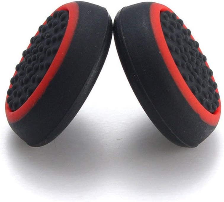 LightFairy 2 PCS Thumb Stick Grips Cover Thumbstick Caps for Steam Deck Handle Silicone Cap Grips (red Black) - Image 2