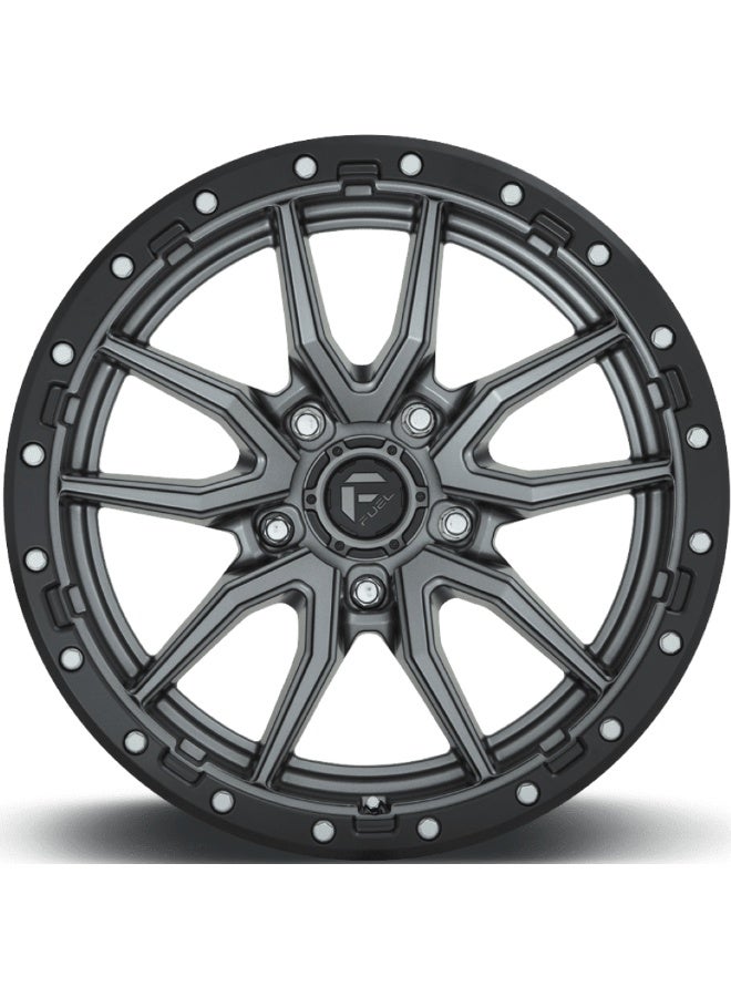 FUEL D680 REBEL 17X9 5X150 ET01 CB110.1 MATTE ANTHRACITE/ BK LIP - Image 3