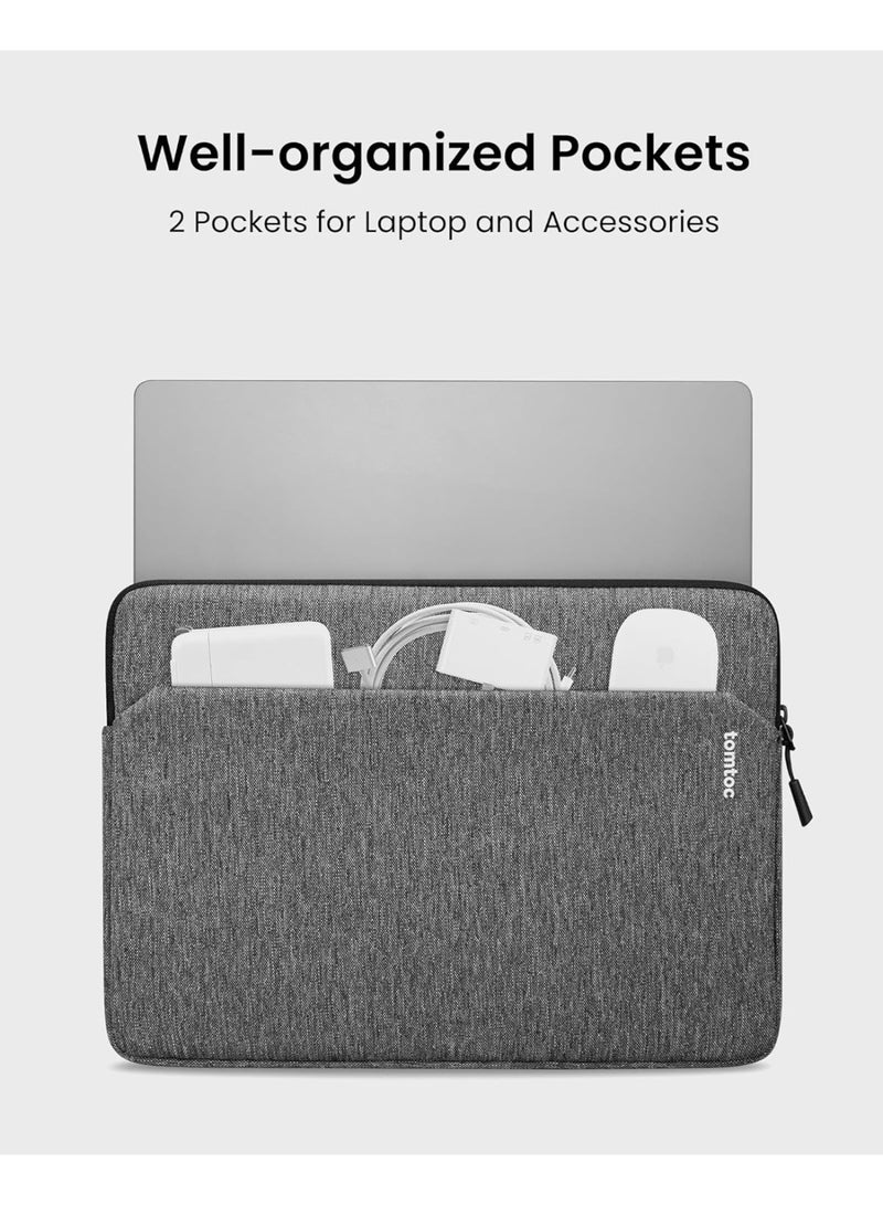Tomtoc Light-A18 Eco-Friendly Slim Laptop Sleeve – Water-Resistant Protective Case for 13.5–14.3" Lenovo, HP, ASUS, Dell, Acer, Vivobook/Zenbook 14 & 13.8" Surface Laptop - Image 5