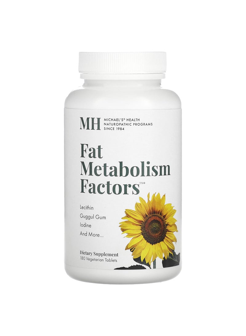 Fat Metabolism Factors, 180 Vegetarian Tablets