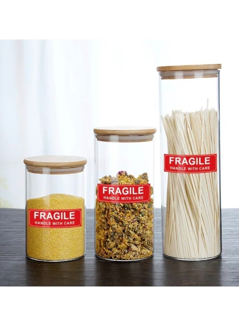 CleanWave - The Pure Effect 150-Count Fragile Warning Stickers Roll – Waterproof Rectangular “Handle with Care” Labels, Self-Adhesive PVC Packaging Stickers, Do Not Crush or Drop - Image 4