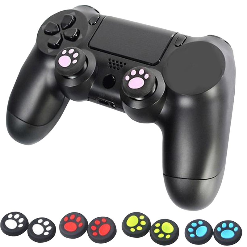 4 قطع من أغطية عصا التحكم لأجهزة PS4/ PS3/ PS2/ XBOXone/ XBOX360 (أبيض) - Image 2