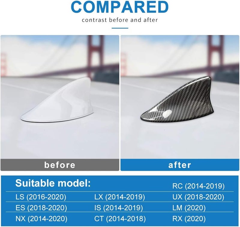 AIRSPEED Carbon Fiber Shark Fin Antenna Cover for Lexus Models - Image 4